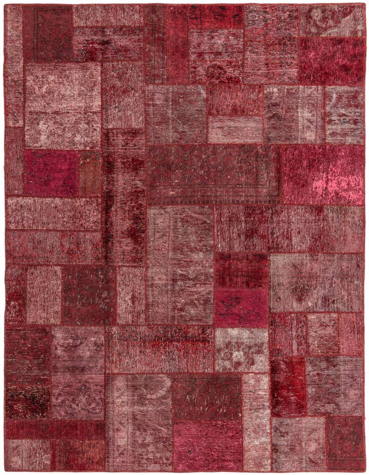 Detail image of 6' 2 x 9' 2 Hand Knotted Ultra Vintage Persian Wool Rug