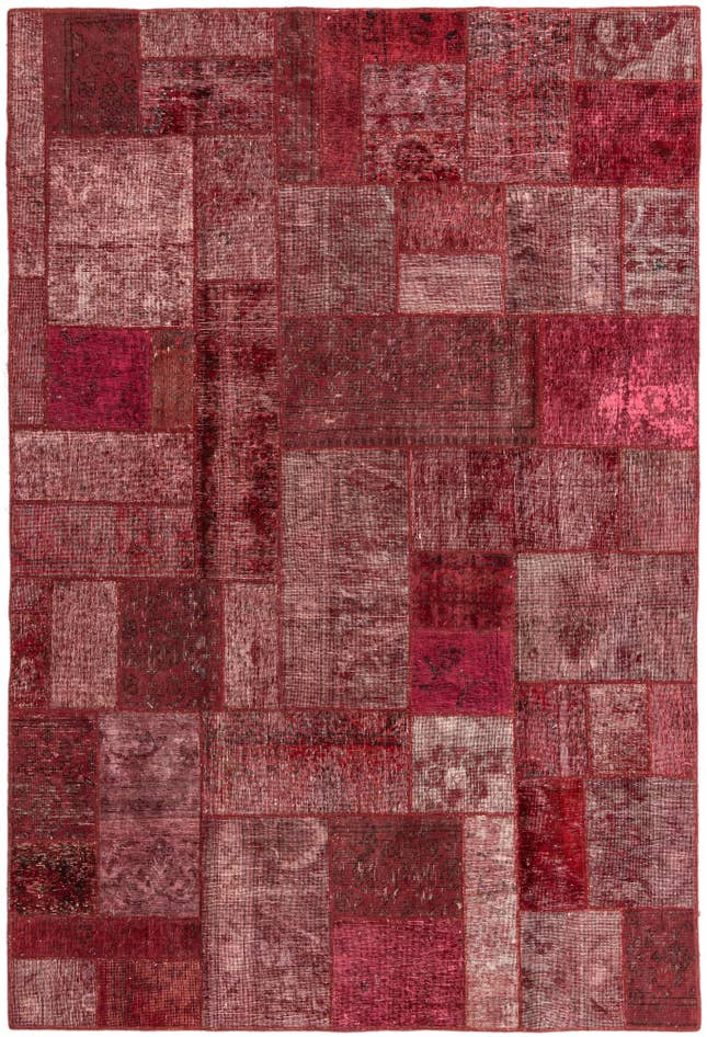 Detail image of 6' 2 x 9' 2 Hand Knotted Ultra Vintage Persian Wool Rug