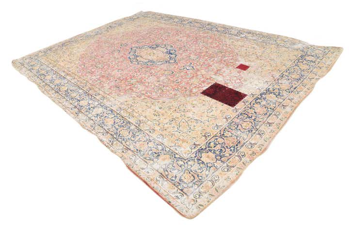 9' 8 x 13' 4 Hand Knotted Ultra Vintage Persian Wool Rug