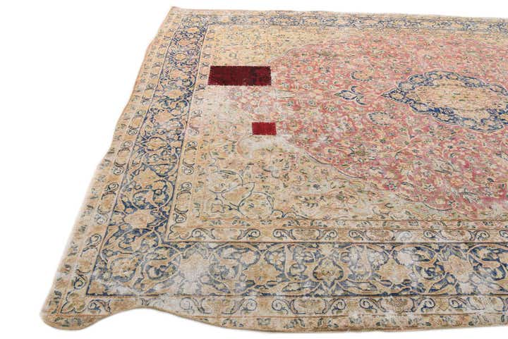 9' 8 x 13' 4 Hand Knotted Ultra Vintage Persian Wool Rug