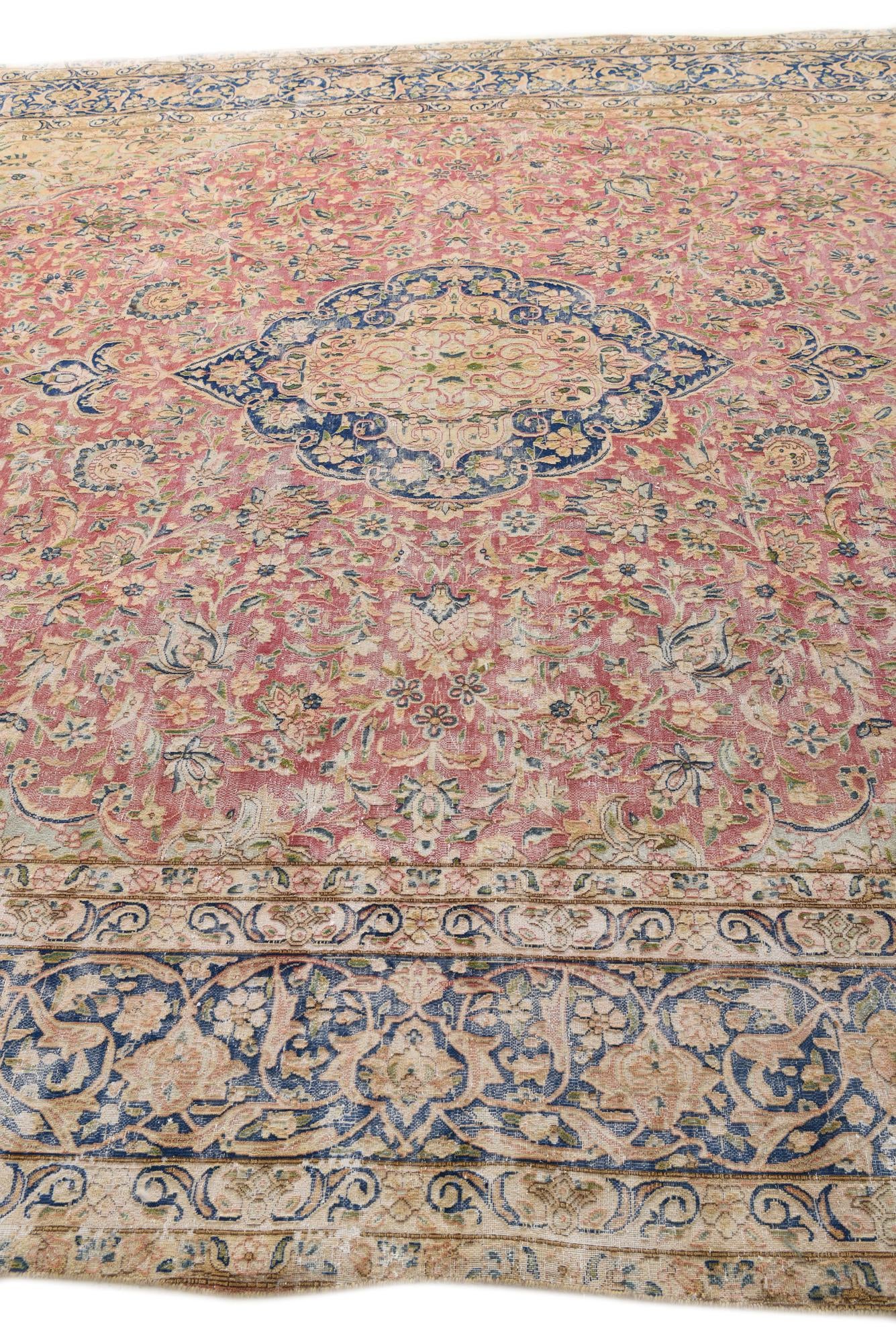 9' 8 x 13' 4 Hand Knotted Ultra Vintage Persian Wool Rug