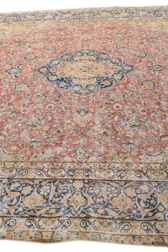 9' 8 x 13' 4 Hand Knotted Ultra Vintage Persian Wool Rug