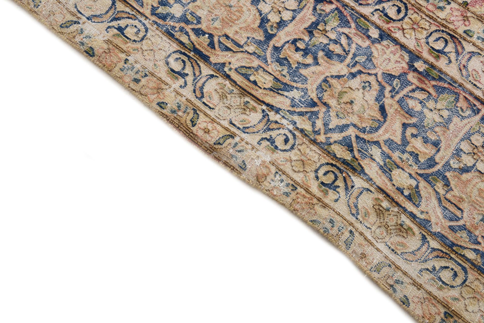 9' 8 x 13' 4 Hand Knotted Ultra Vintage Persian Wool Rug