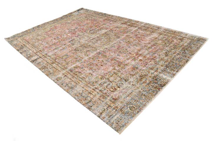 8' x 12' Hand Knotted Ultra Vintage Persian Wool Rug