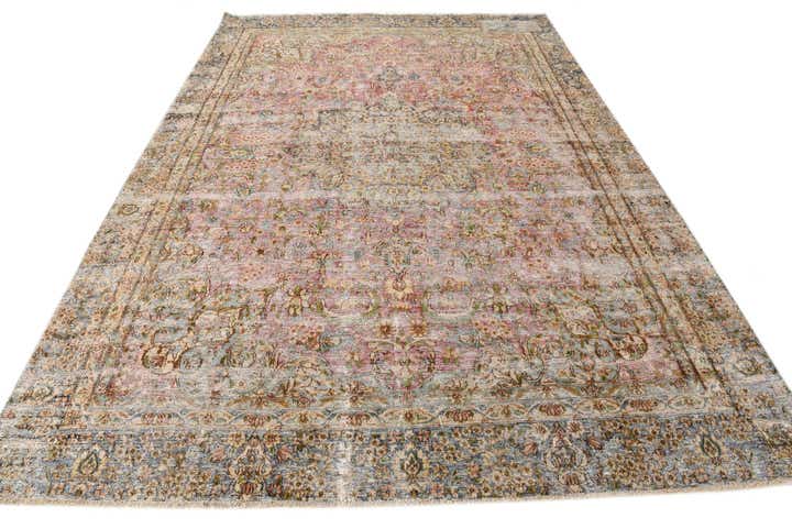8' x 12' Hand Knotted Ultra Vintage Persian Wool Rug