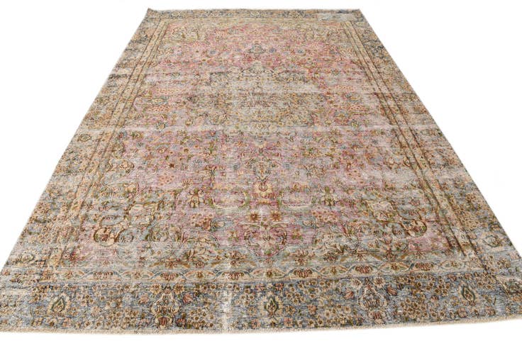 Detail image of 245cm x 365cm anudado a mano Ultra Vintage Alfombra Persa Lana