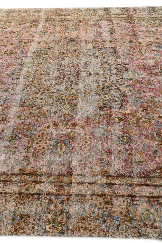 Detail image of 8' x 12' Hand Knotted Ultra Vintage Persian Wool Rug