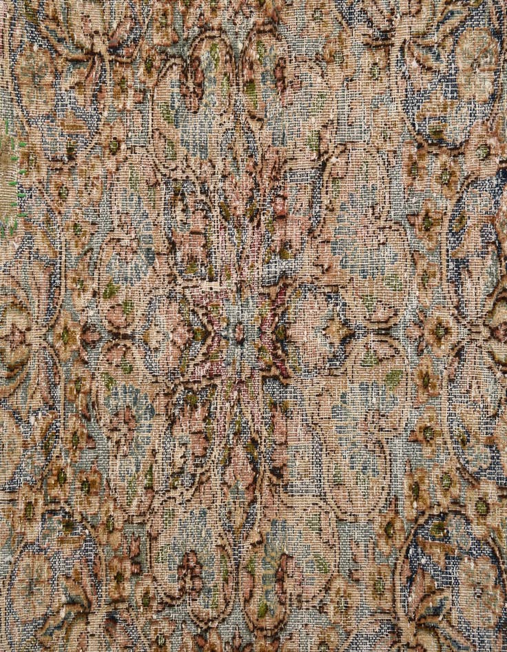 Detail image of 8' x 12' Hand Knotted Ultra Vintage Persian Wool Rug