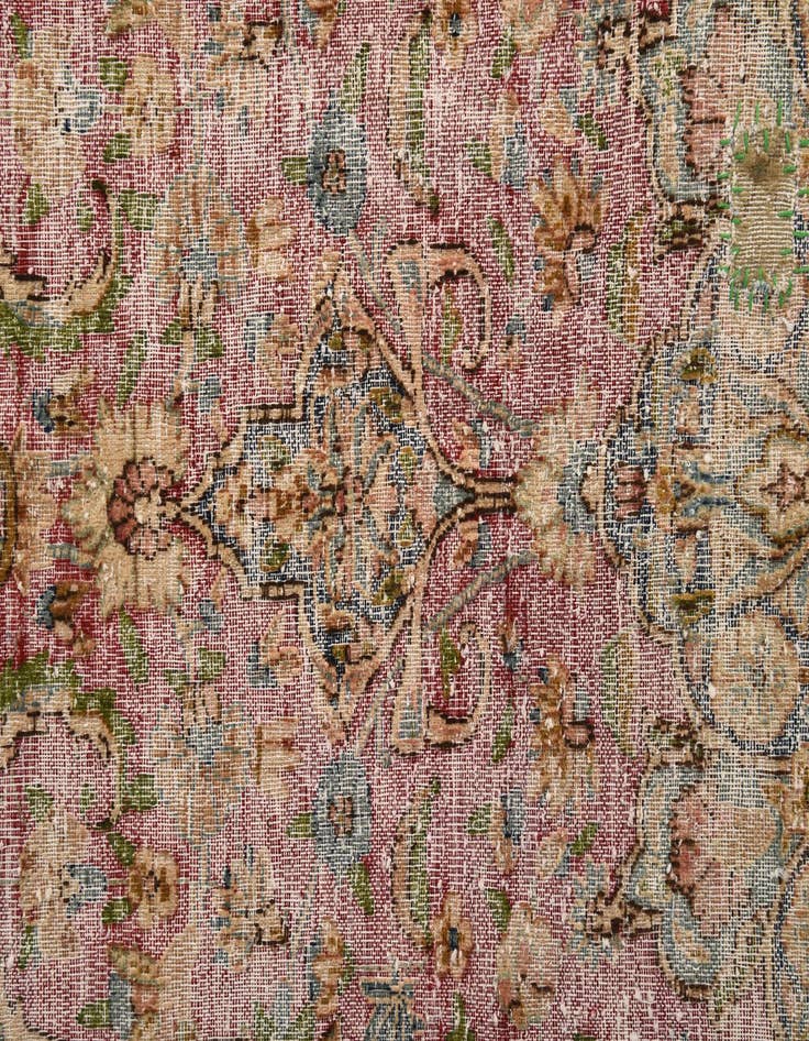 Detail image of 8' x 12' Hand Knotted Ultra Vintage Persian Wool Rug