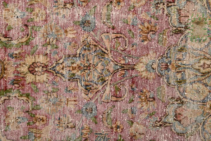 8' x 12' Hand Knotted Ultra Vintage Persian Wool Rug