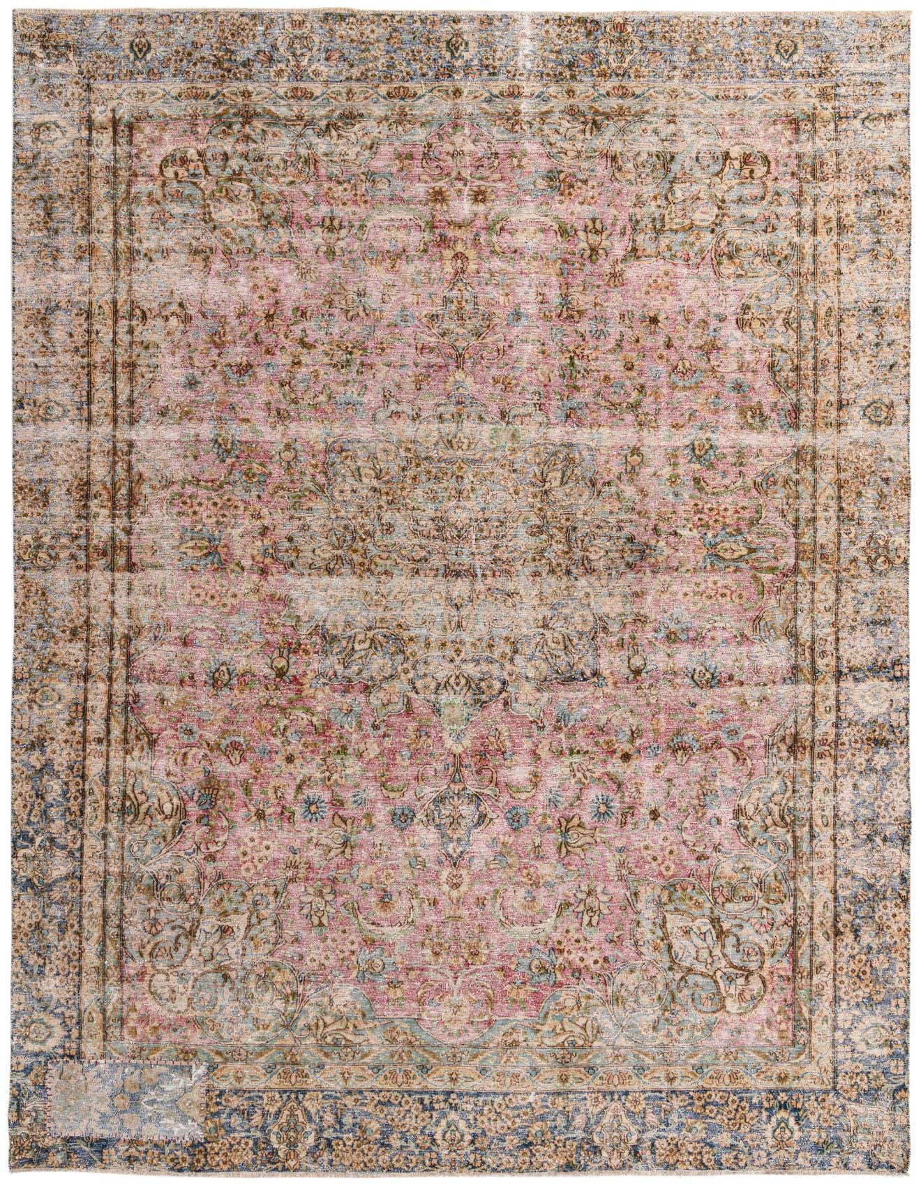 Primary image 8' x 12'  Hand Knotted Ultra Vintage Persian Wool Rug