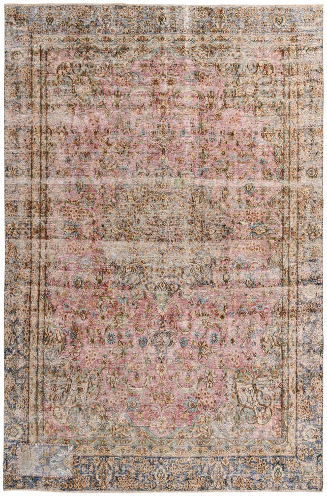 8' x 12' Hand Knotted Ultra Vintage Persian Wool Rug