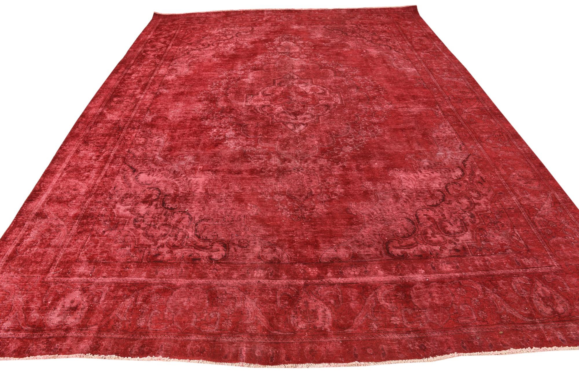 9' 7 x 12' 9 Hand Knotted Ultra Vintage Persian Wool Rug