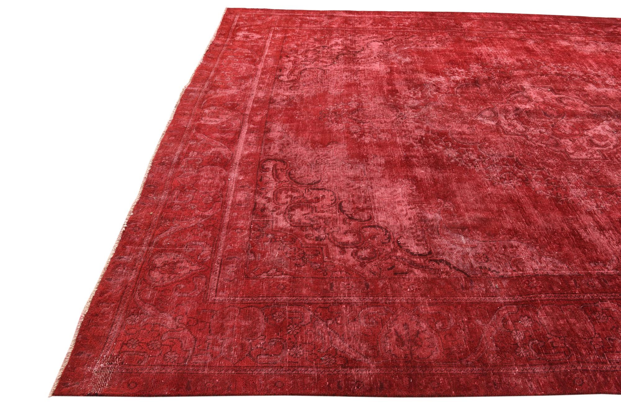 9' 7 x 12' 9 Hand Knotted Ultra Vintage Persian Wool Rug
