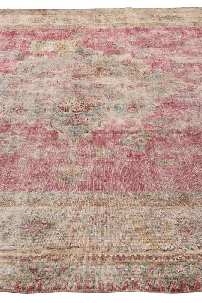 9' 8 x 12' 8 Hand Knotted Ultra Vintage Persian Wool Rug