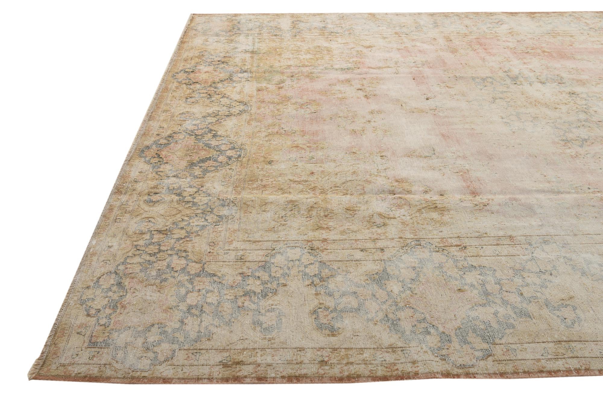 10' 3 x 13' 6 Hand Knotted Ultra Vintage Persian Wool Rug