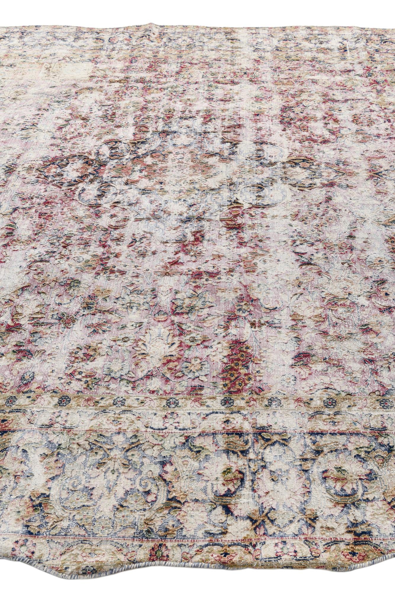 9' 8 x 12' 3 Hand Knotted Ultra Vintage Persian Wool Rug
