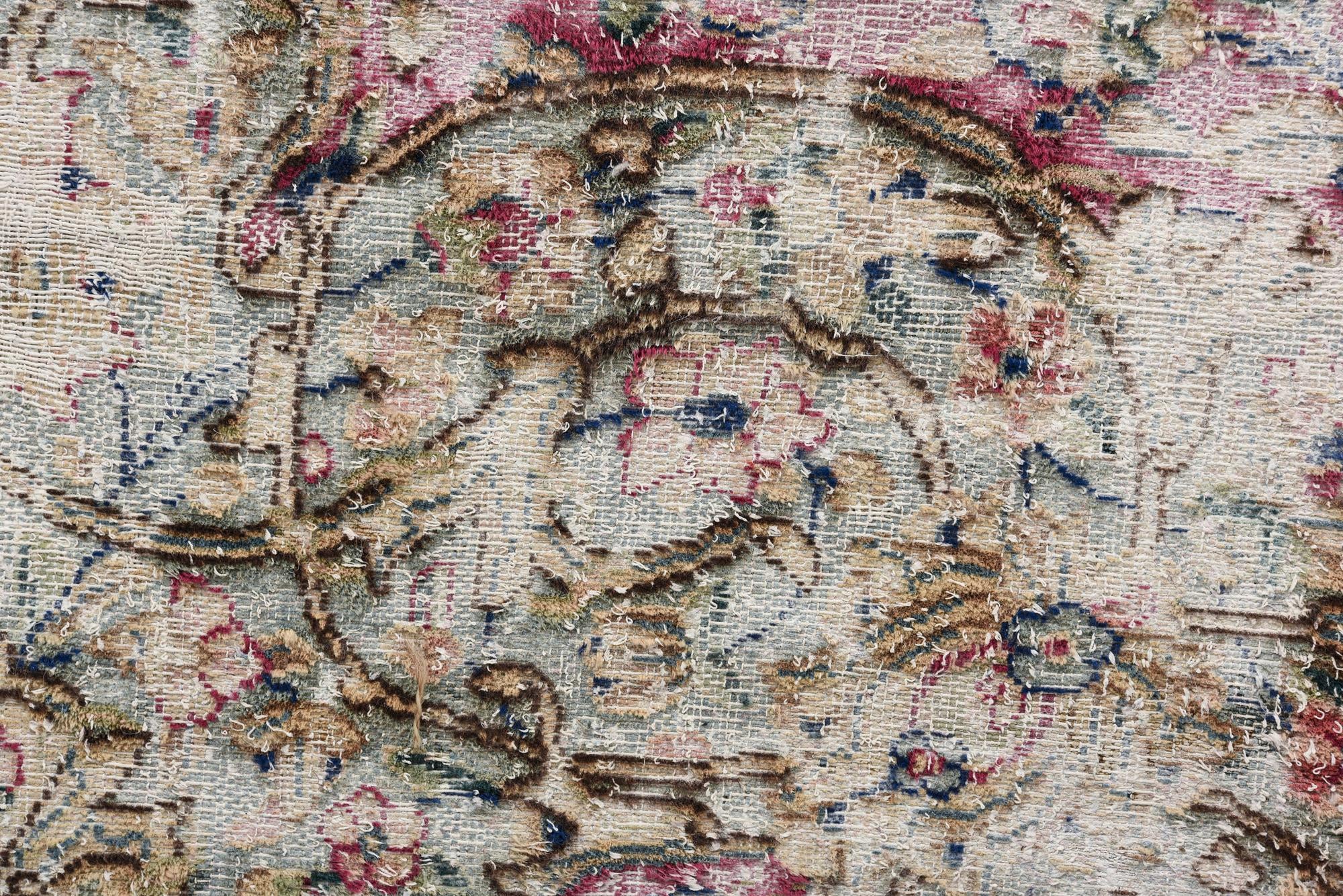 9' 8 x 12' 3 Hand Knotted Ultra Vintage Persian Wool Rug