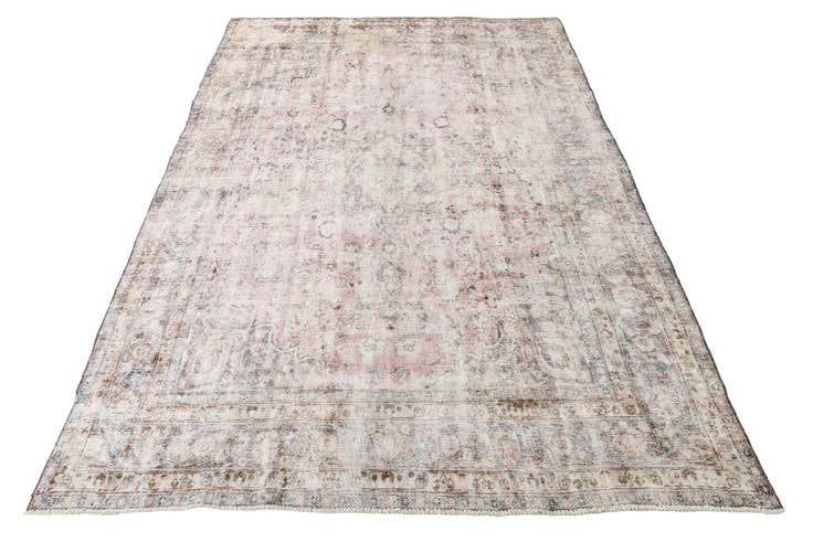 Detail image of 9' 1 x 13' Hand Knotted Ultra Vintage Persian Wool Rug
