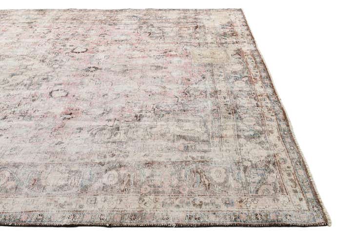 9' 1 x 13' Hand Knotted Ultra Vintage Persian Wool Rug