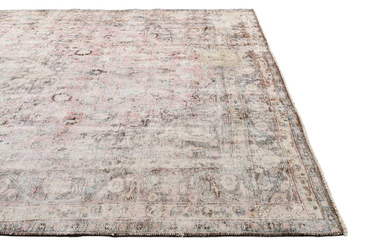 Detail image of 9' 1 x 13' Hand Knotted Ultra Vintage Persian Wool Rug