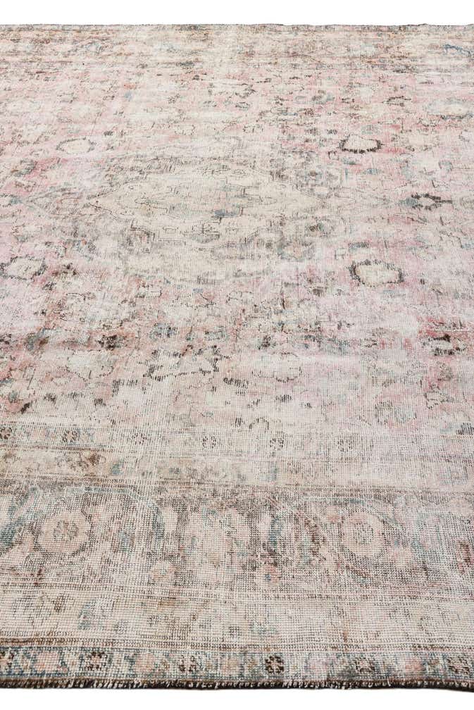 9' 1 x 13' Hand Knotted Ultra Vintage Persian Wool Rug