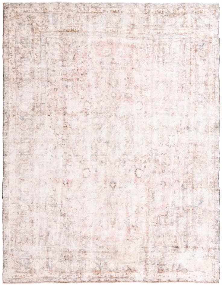 Detail image of 9' 1 x 13' Hand Knotted Ultra Vintage Persian Wool Rug
