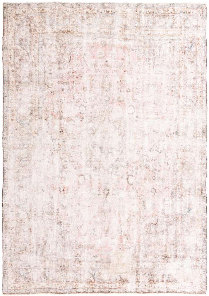 9' 1 x 13' Hand Knotted Ultra Vintage Persian Wool Rug