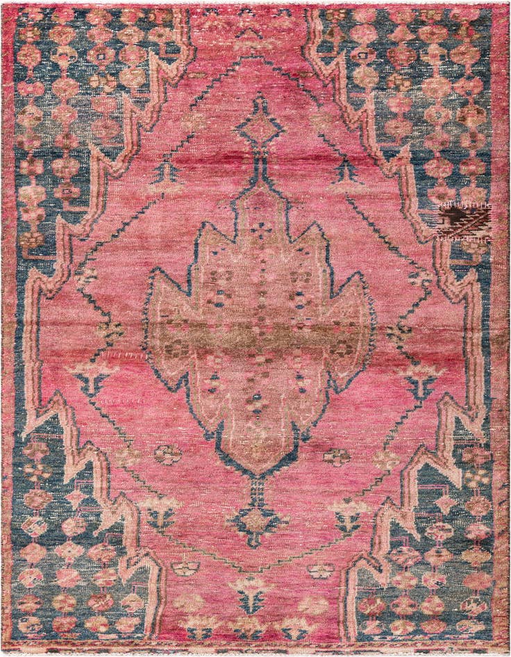 Detail image of 3' 7 x 7' 1 Hand Knotted Ultra Vintage Persian Wool Rug