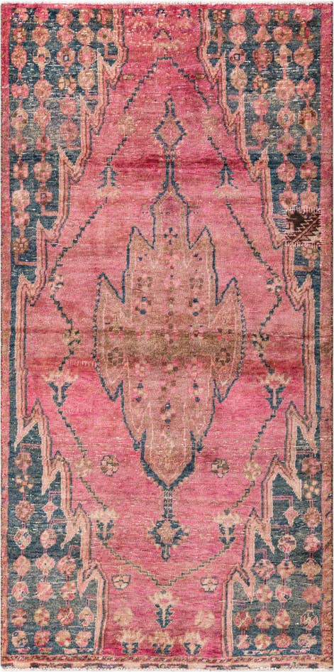 Detail image of 3' 7 x 7' 1 Hand Knotted Ultra Vintage Persian Wool Rug