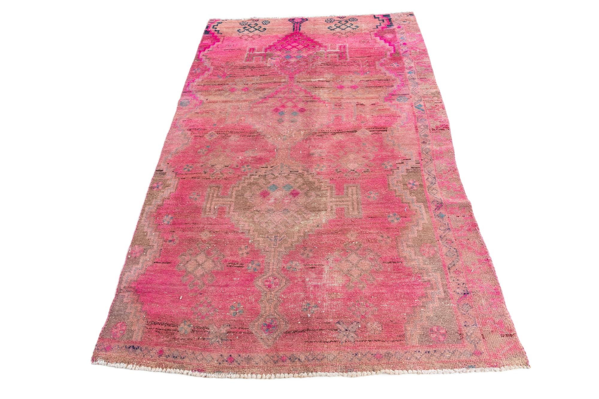 4' 6 x 7' 3 Hand Knotted Ultra Vintage Persian Wool Rug