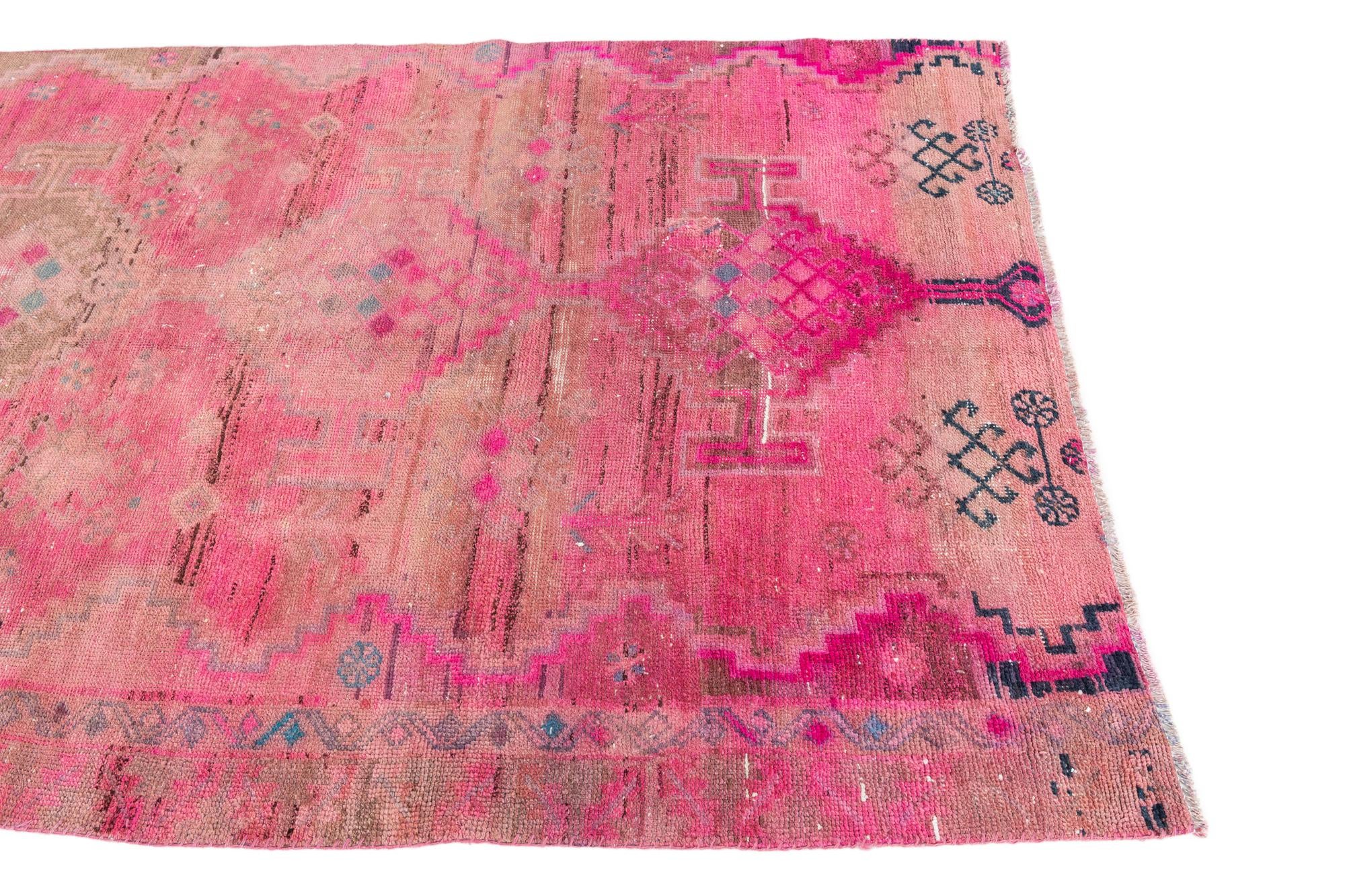 4' 6 x 7' 3 Hand Knotted Ultra Vintage Persian Wool Rug