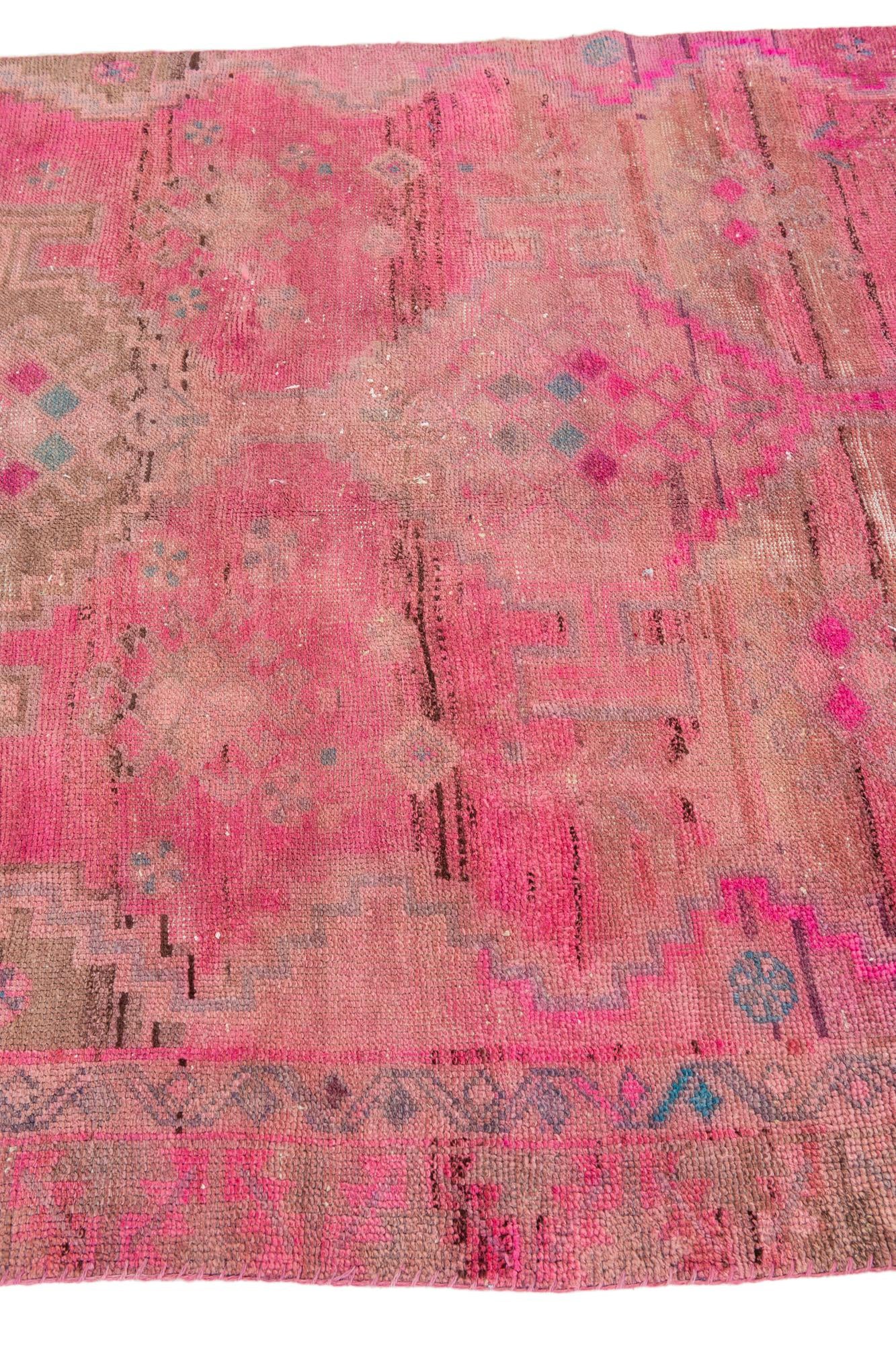 4' 6 x 7' 3 Hand Knotted Ultra Vintage Persian Wool Rug