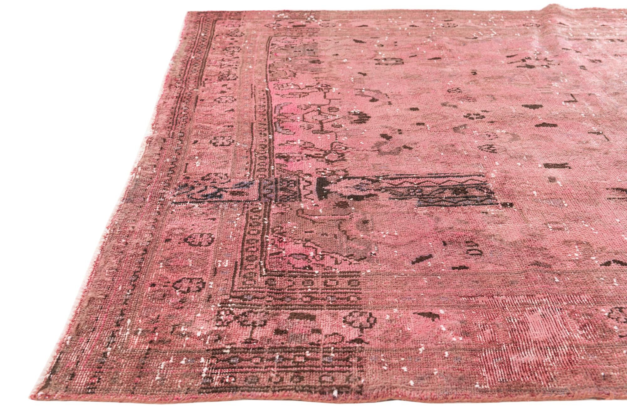 6' 9 x 9' 3 Hand Knotted Ultra Vintage Persian Wool Rug