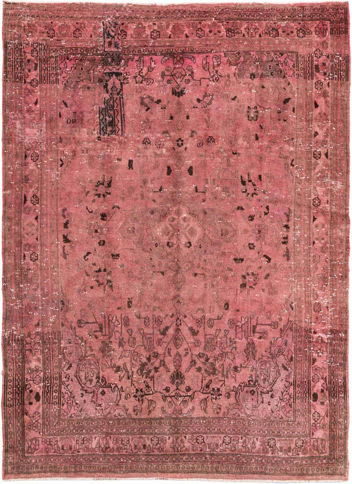 Detail image of 6' 9 x 9' 3 Hand Knotted Ultra Vintage Persian Wool Rug
