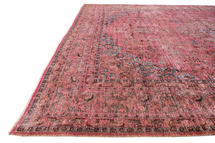 9' 5 x 12' 4 Hand Knotted Ultra Vintage Persian Wool Rug