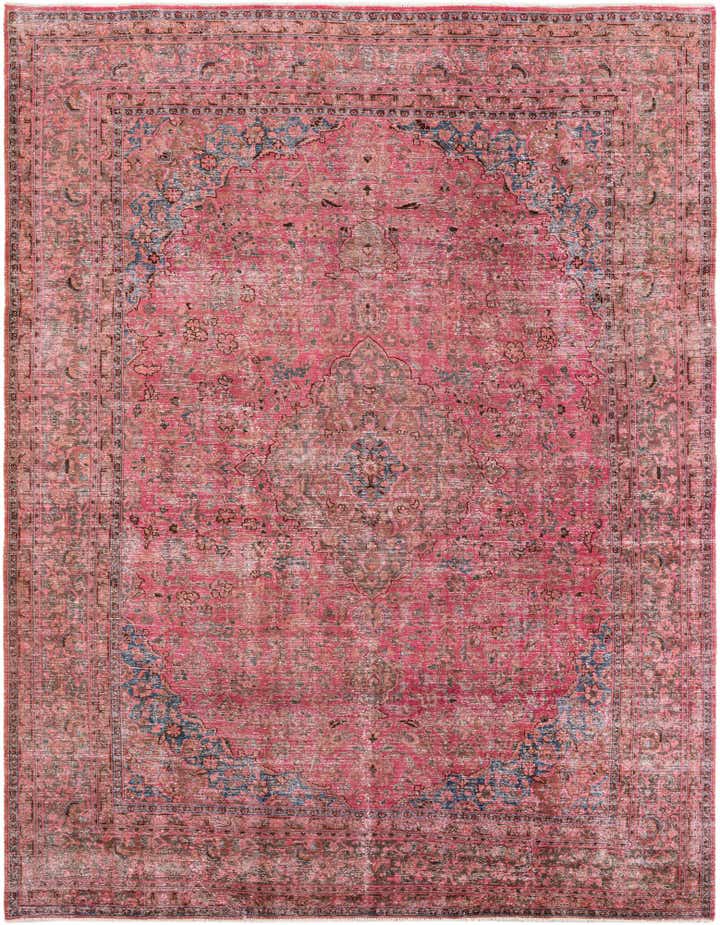 9' 5 x 12' 4 Hand Knotted Ultra Vintage Persian Wool Rug