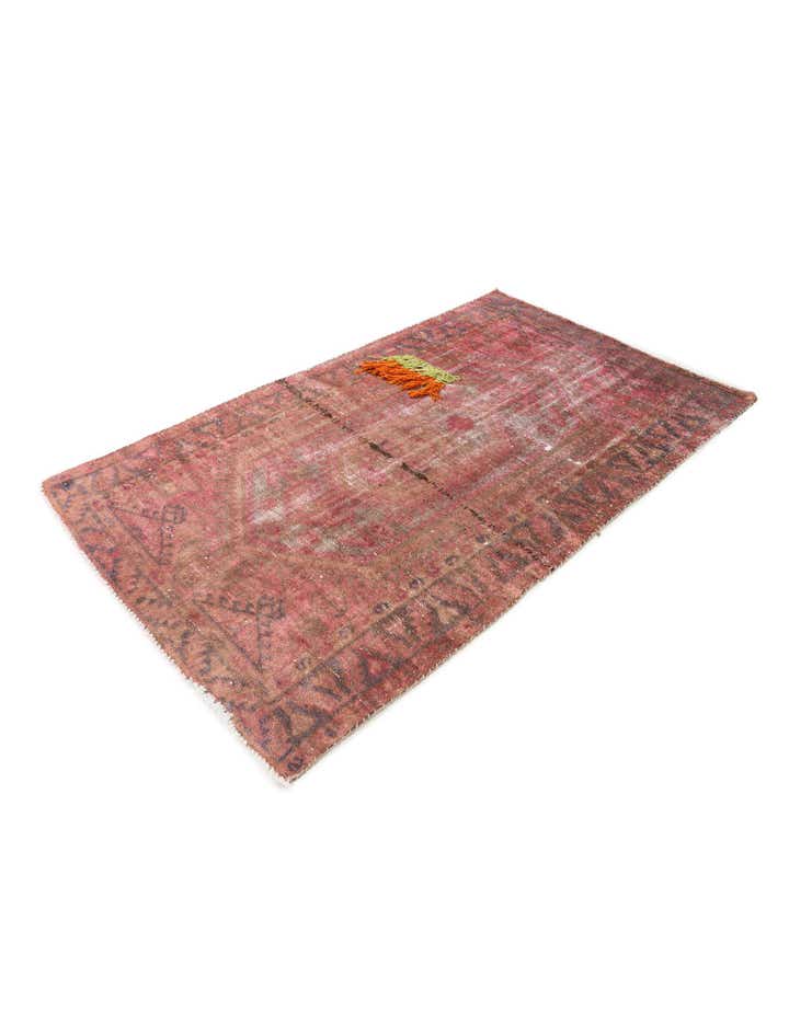 4' x 6' 7 Hand Knotted Ultra Vintage Persian Wool Rug