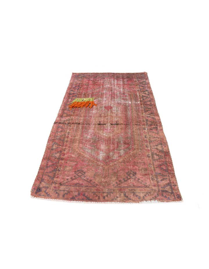 4' x 6' 7 Hand Knotted Ultra Vintage Persian Wool Rug