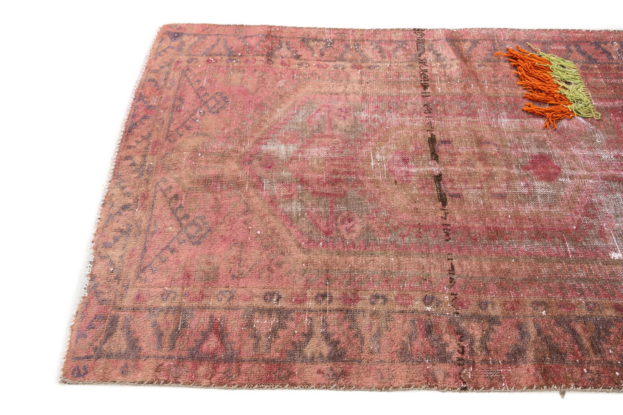 4' x 6' 7 Hand Knotted Ultra Vintage Persian Wool Rug
