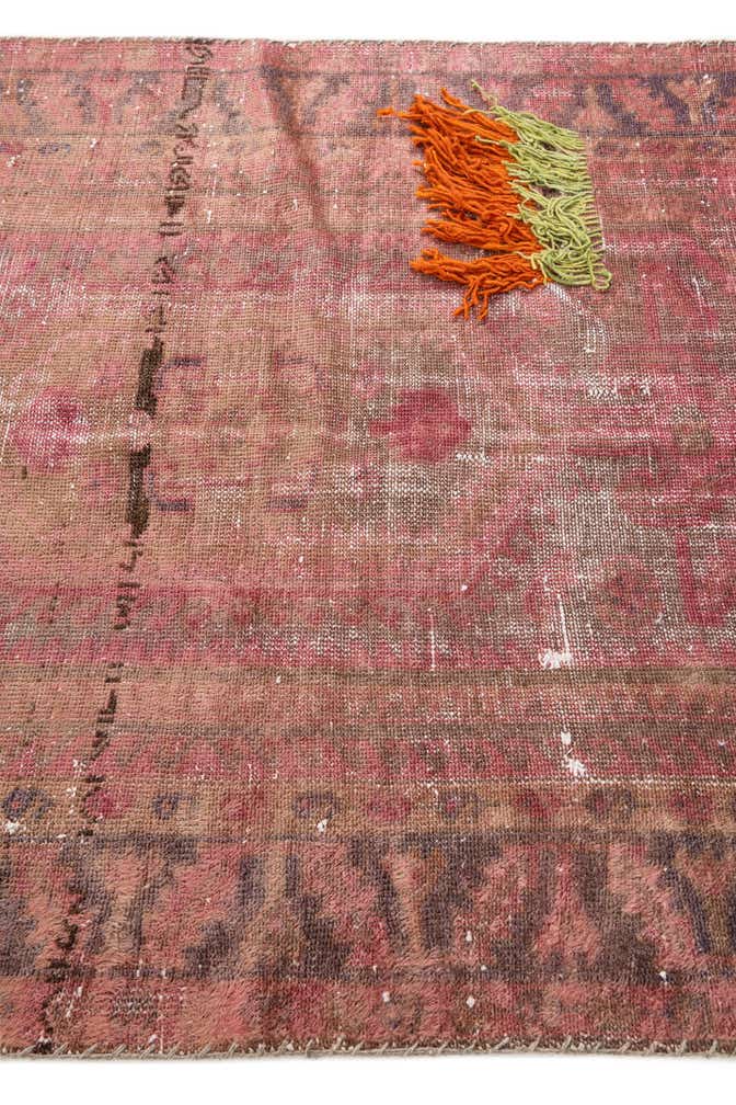 4' x 6' 7 Hand Knotted Ultra Vintage Persian Wool Rug