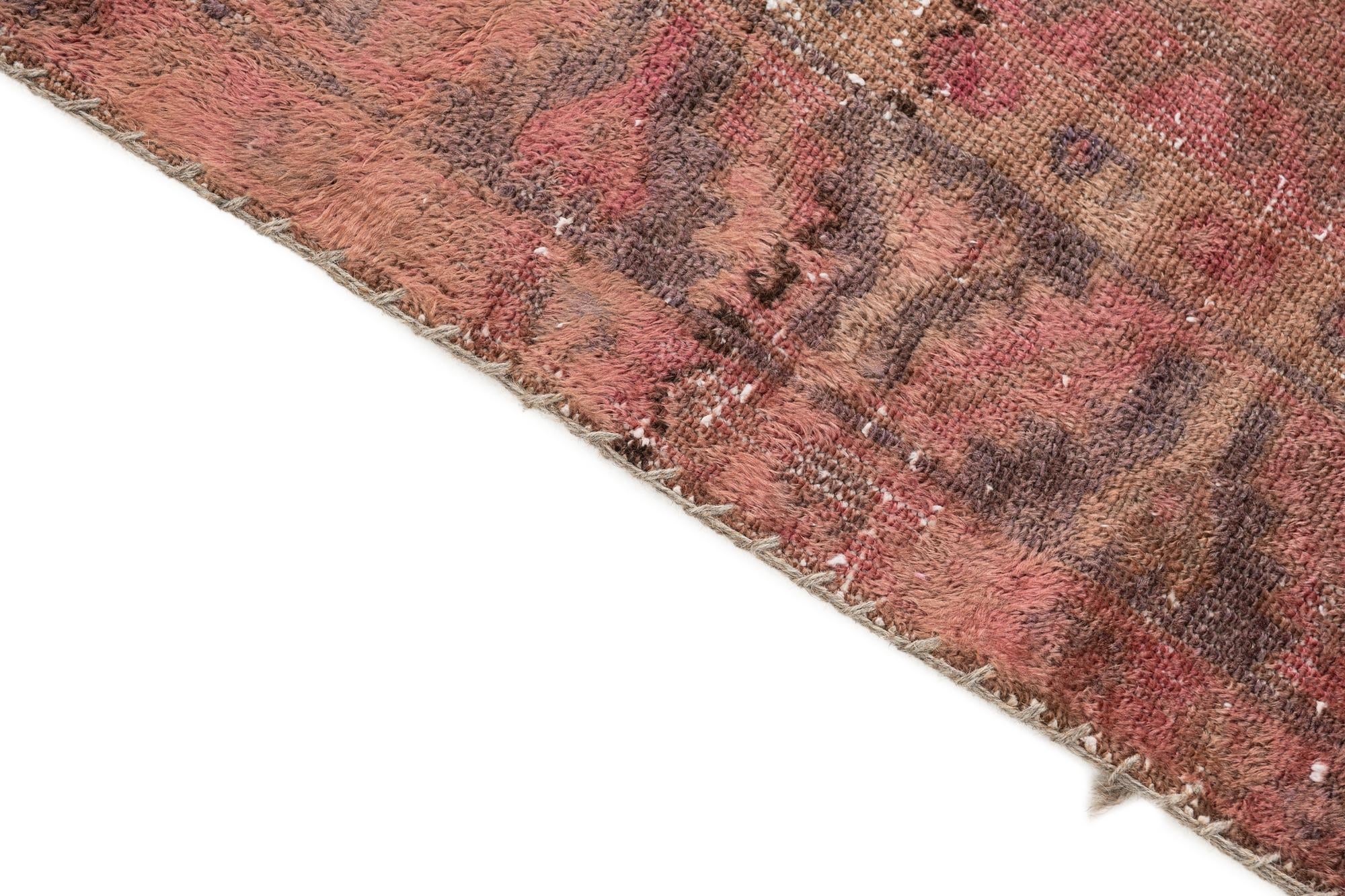 4' x 6' 7 Hand Knotted Ultra Vintage Persian Wool Rug