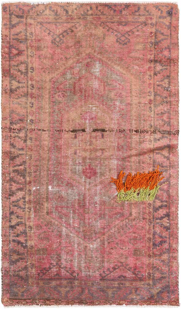 4' x 6' 7 Hand Knotted Ultra Vintage Persian Wool Rug