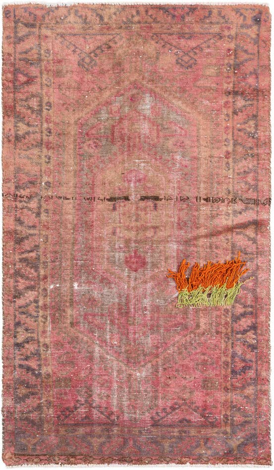 Detail image of 4' x 6' 7 Hand Knotted Ultra Vintage Persian Wool Rug