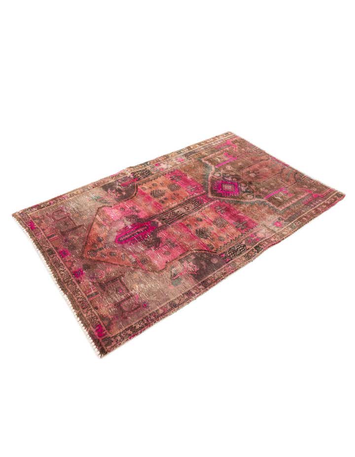 3' 3 x 5' 2 Hand Knotted Ultra Vintage Persian Wool Rug