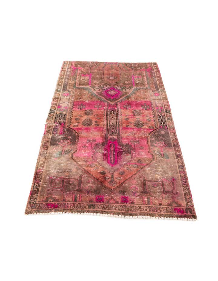 3' 3 x 5' 2 Hand Knotted Ultra Vintage Persian Wool Rug