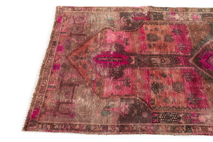 Detail image of 3' 3 x 5' 2 Hand Knotted Ultra Vintage Persian Wool Rug