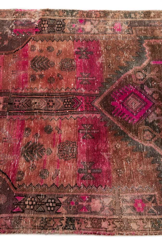 3' 3 x 5' 2 Hand Knotted Ultra Vintage Persian Wool Rug