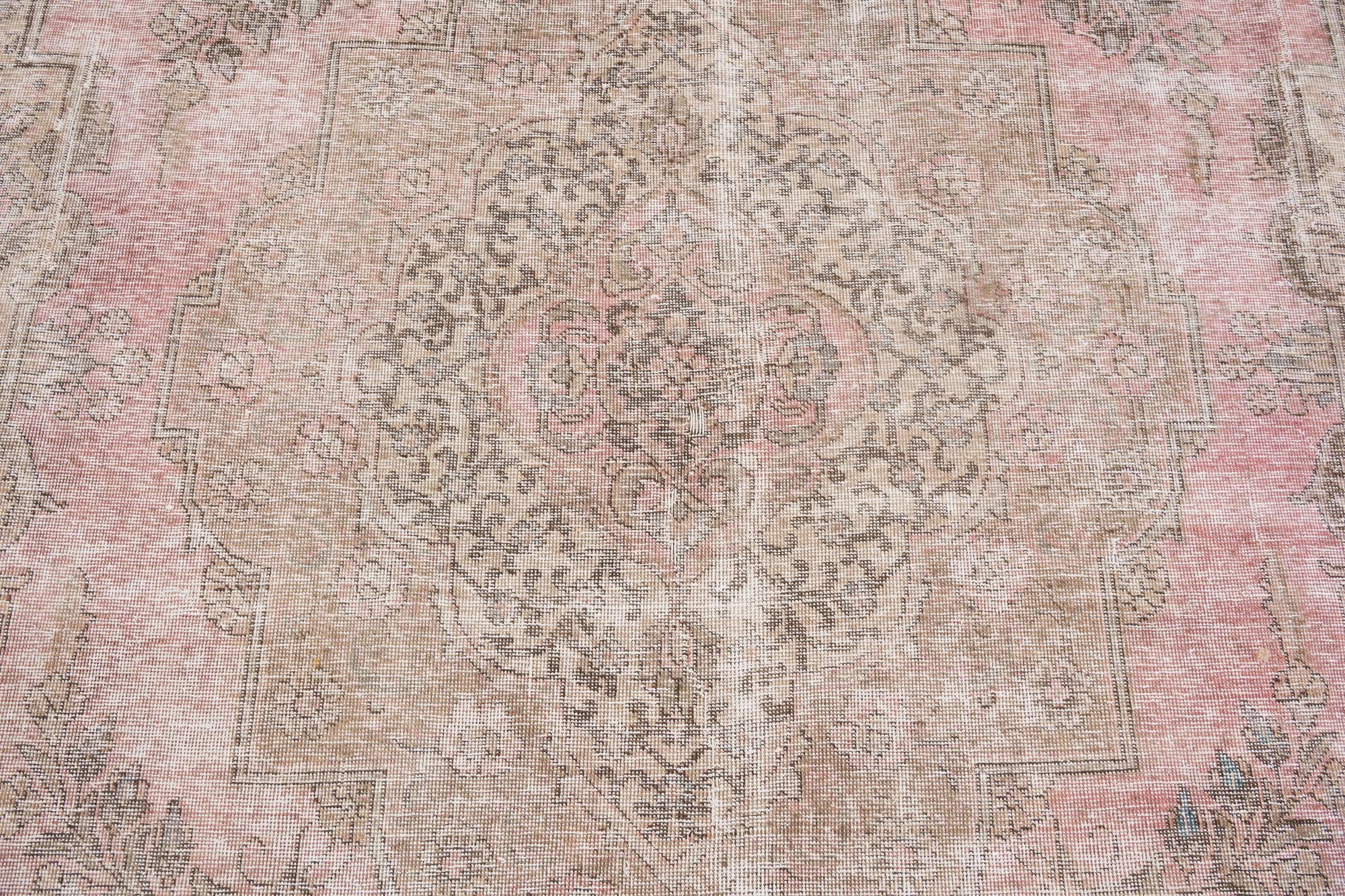 9' 2 x 12' 5 Hand Knotted Ultra Vintage Persian Wool Rug