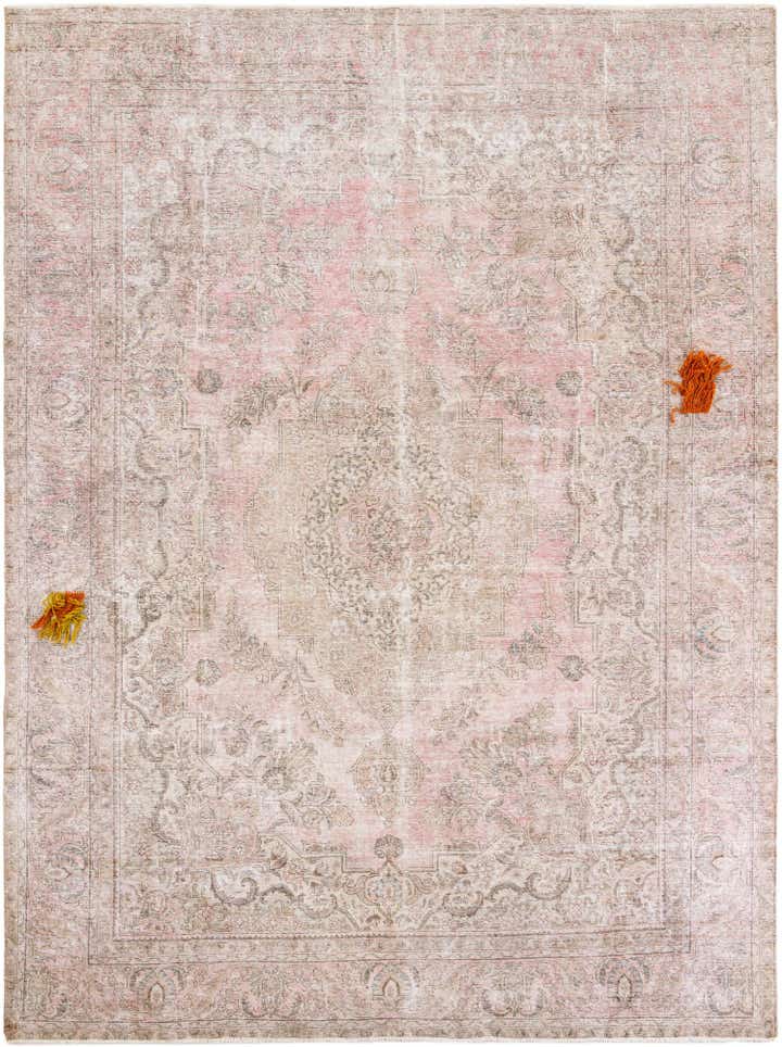 9' 2 x 12' 5 Hand Knotted Ultra Vintage Persian Wool Rug